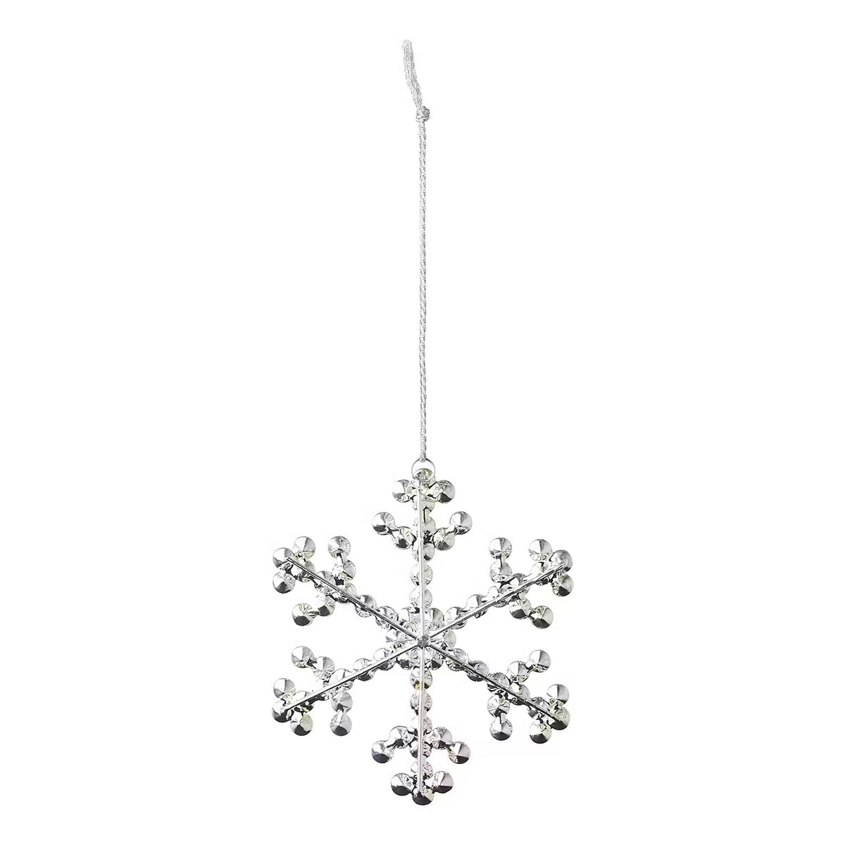 Schneeflocke HANG ON - Glas / Eisen - Silber