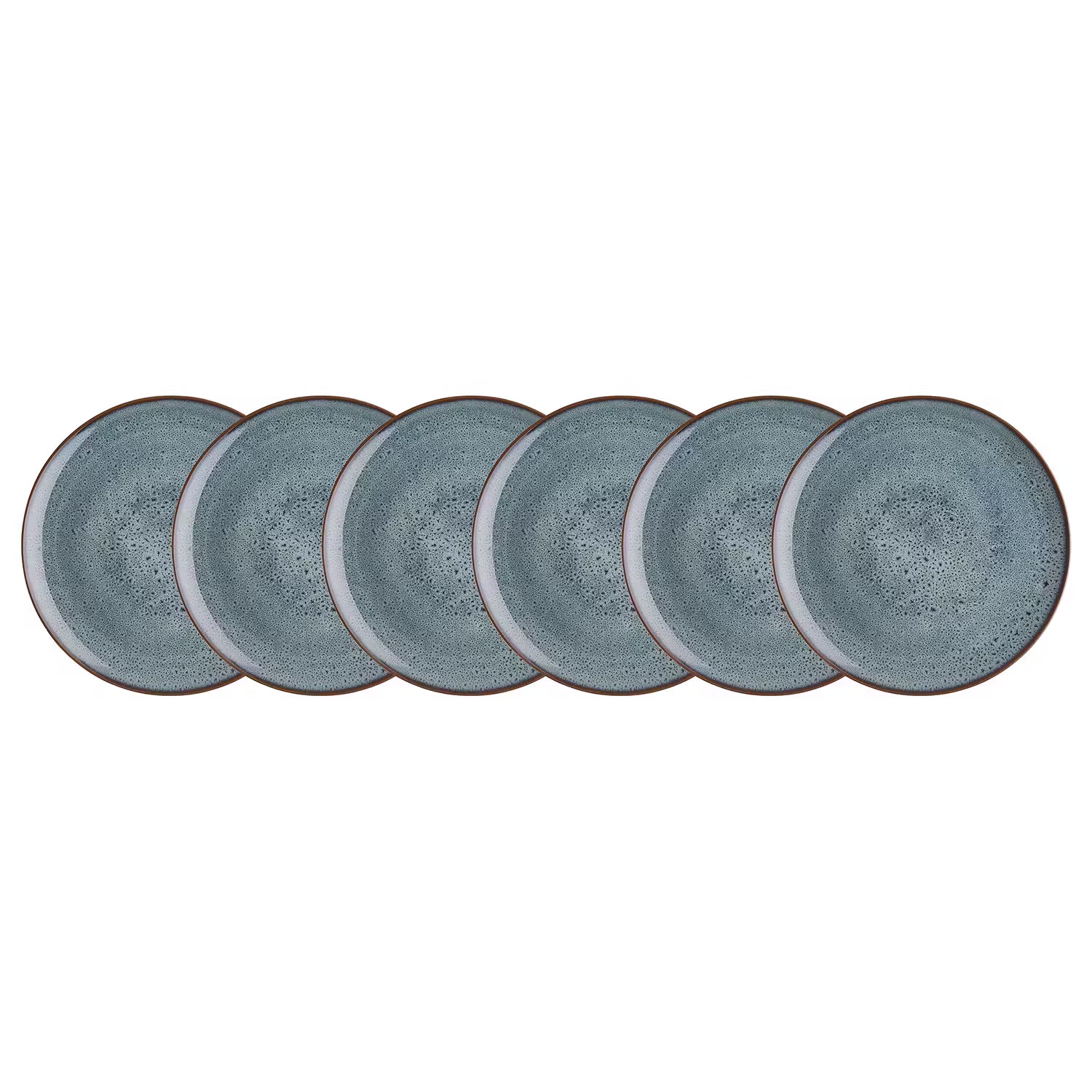 COSMOS Teller 6er-Set - Steinzeug - Blau - Durchmesser: 28 cm