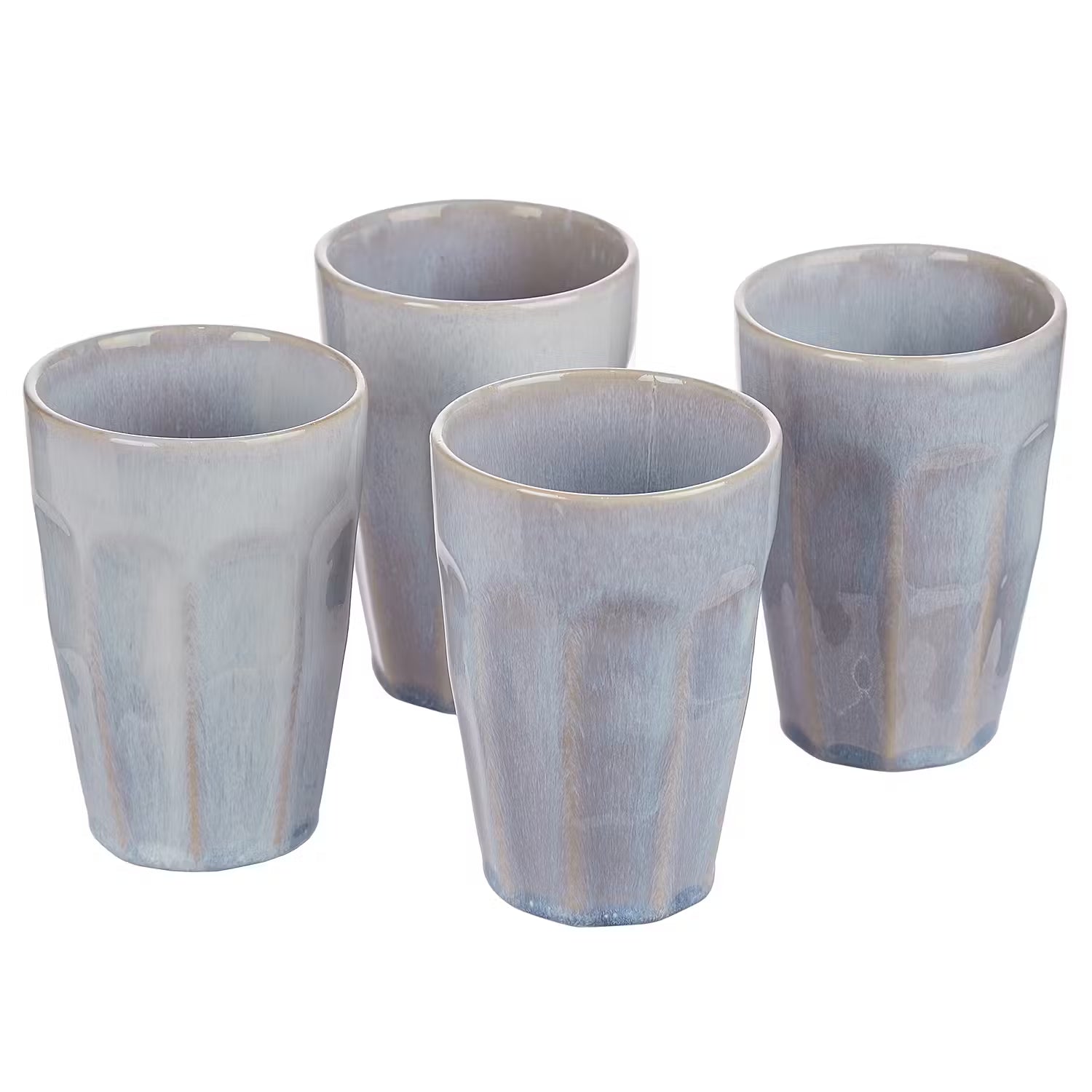 BERGAMO Latte Macchiato Tasse 6er-Set - Steinzeug - Hellblau