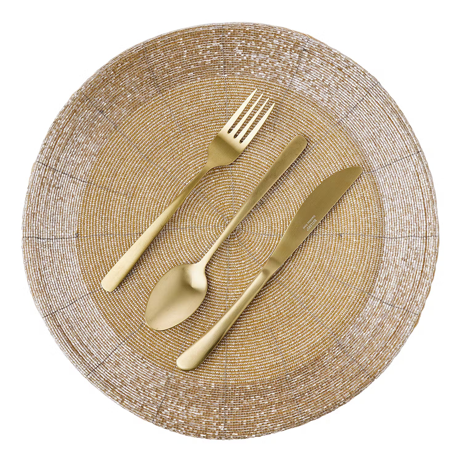 SHINE ON Platzset 6er-Set - Glasperlen / Metalldraht / Polyester - Kupfer