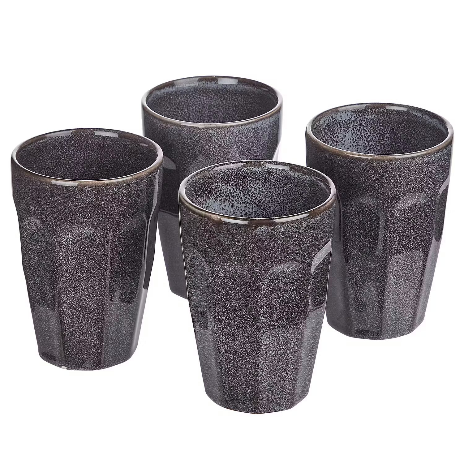 BERGAMO Latte Macchiato Tasse 6er-Set - Steinzeug - Anthrazit