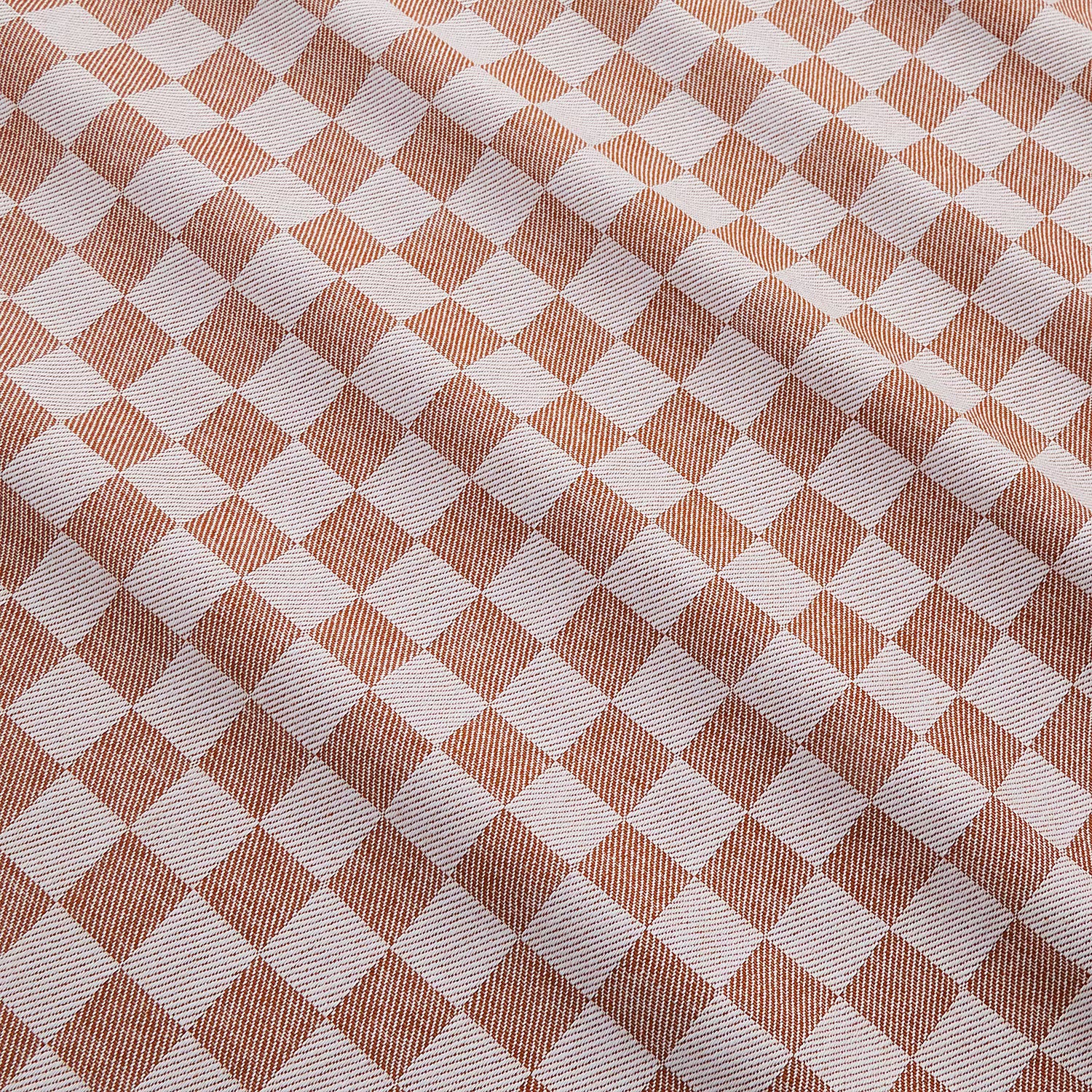 CHECKER STYLE Küchentuch 3er-Set - Baumwolle - Braun