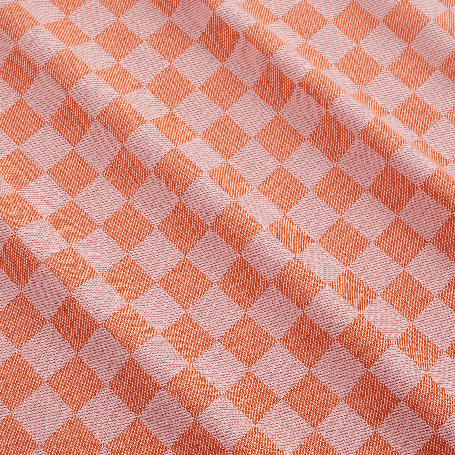 CHECKER STYLE Küchentuch 3er-Set - Baumwolle - Orange
