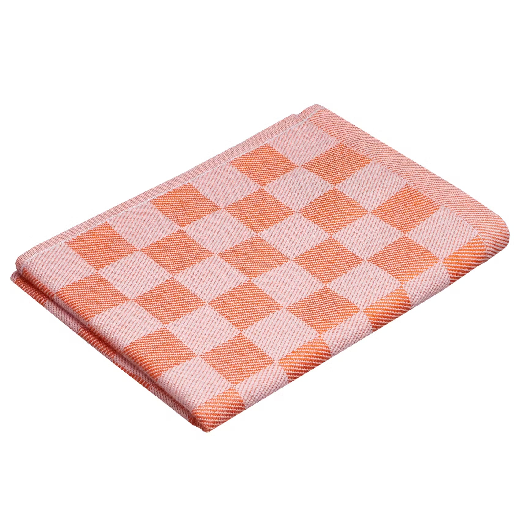 CHECKER STYLE Küchentuch 3er-Set - Baumwolle - Orange