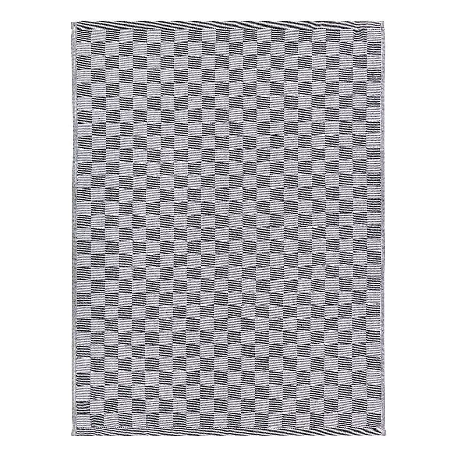 CHECKER STYLE Küchentuch 3er-Set - Baumwolle - Grau