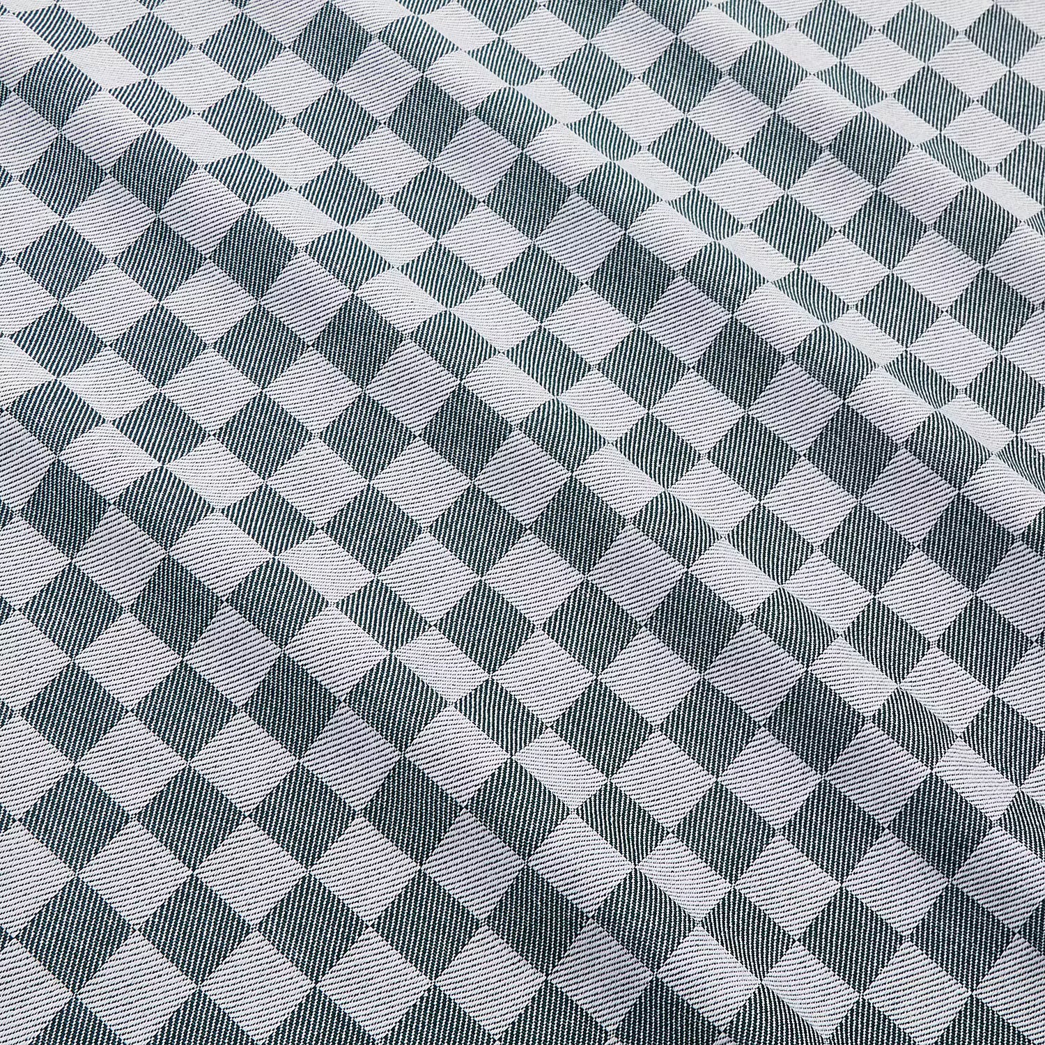 CHECKER STYLE Küchentuch 3er-Set - Baumwolle - Dunkelgrün