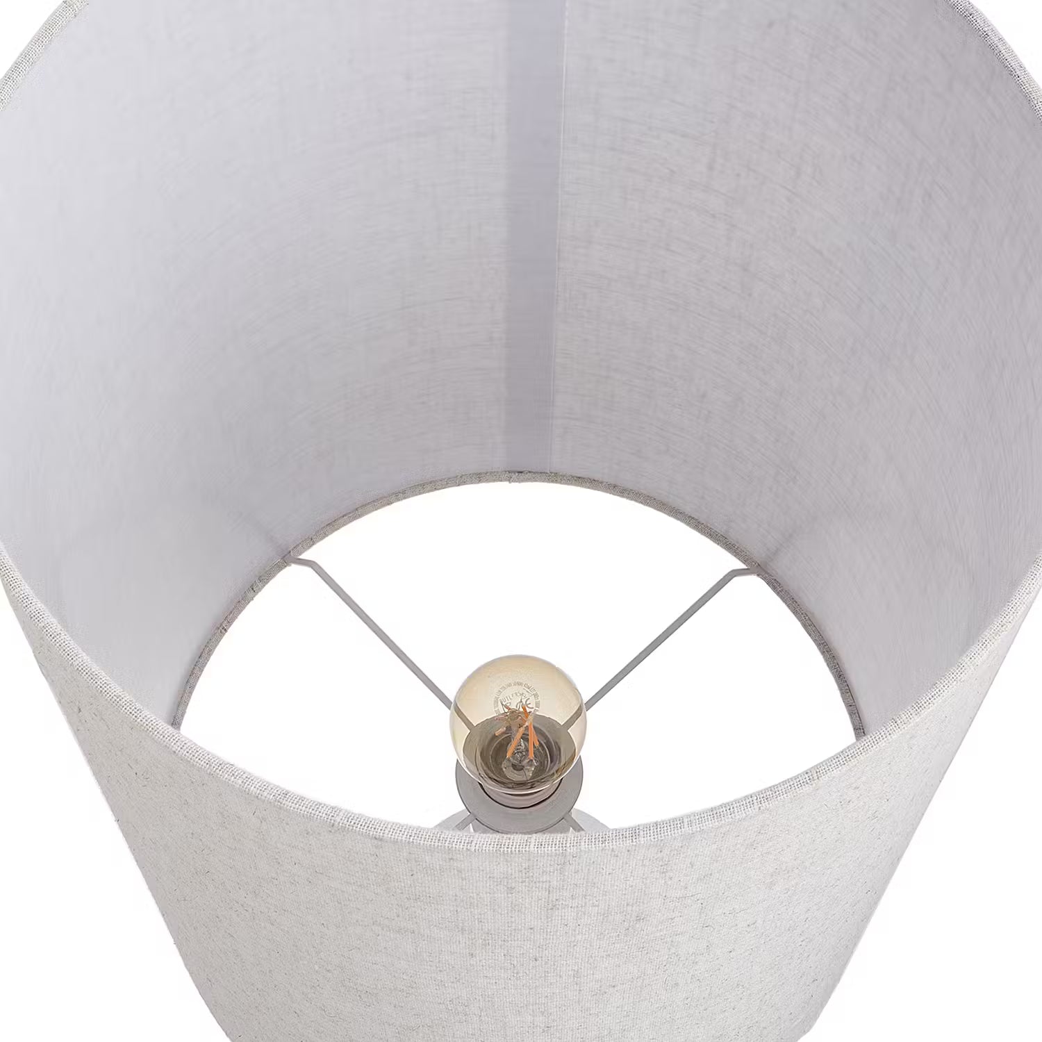NUOVO Stehleuchte - Polyresin / Leinen - 1-flammig - Creme