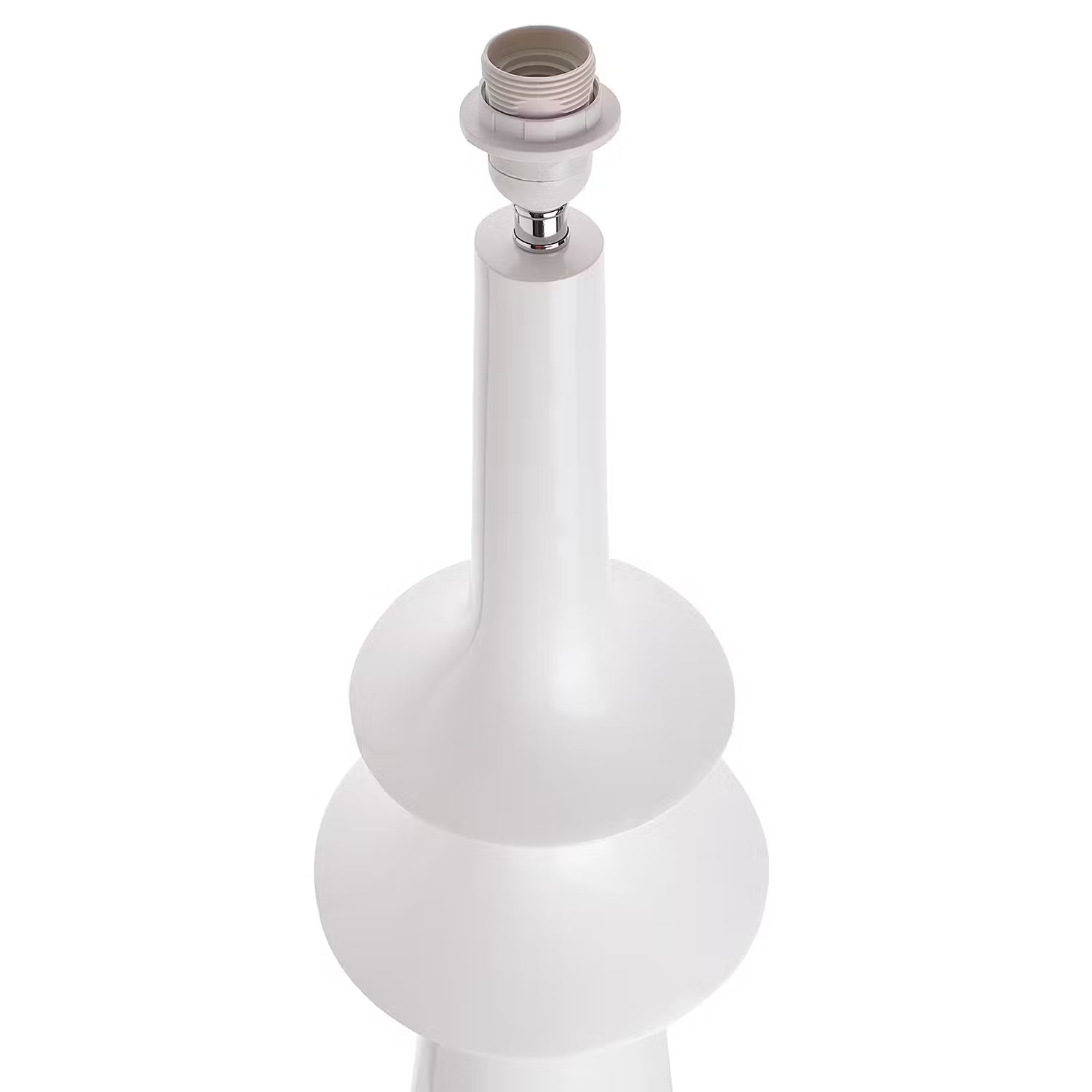 NUOVO Stehleuchte - Polyresin / Leinen - 1-flammig - Creme