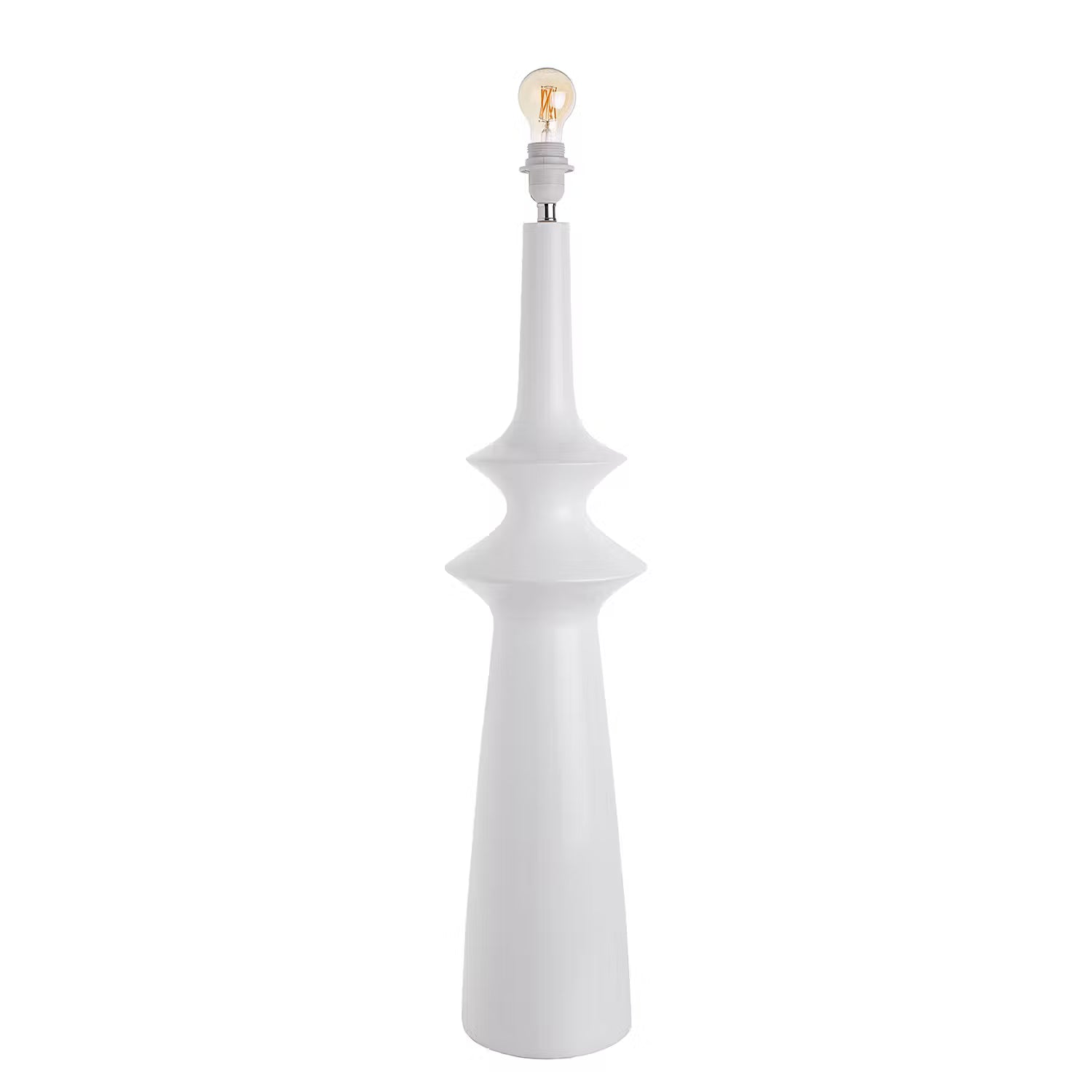 NUOVO Stehleuchte - Polyresin / Leinen - 1-flammig - Creme