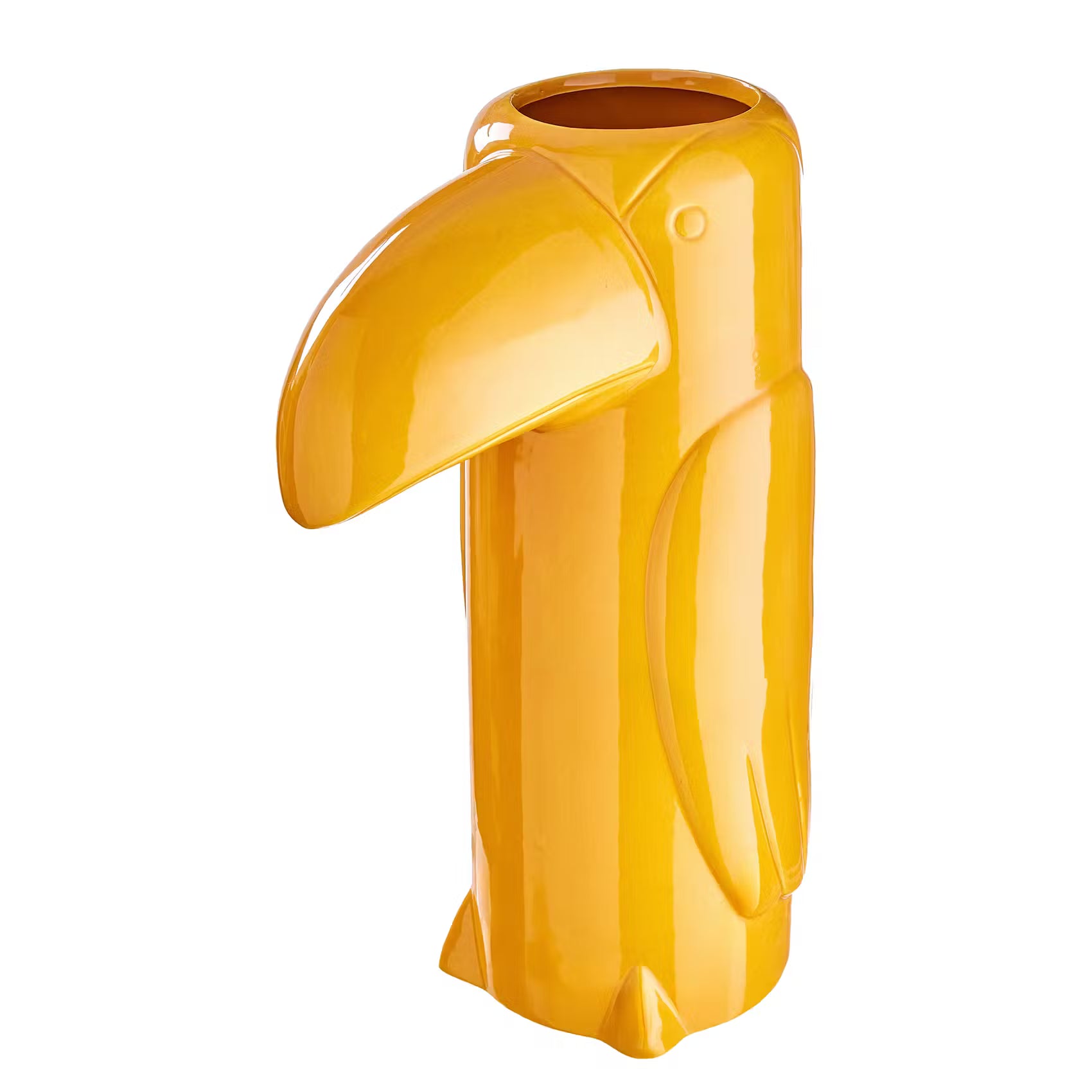 TUKI Vase Tukan - Steinzeug - Gelb