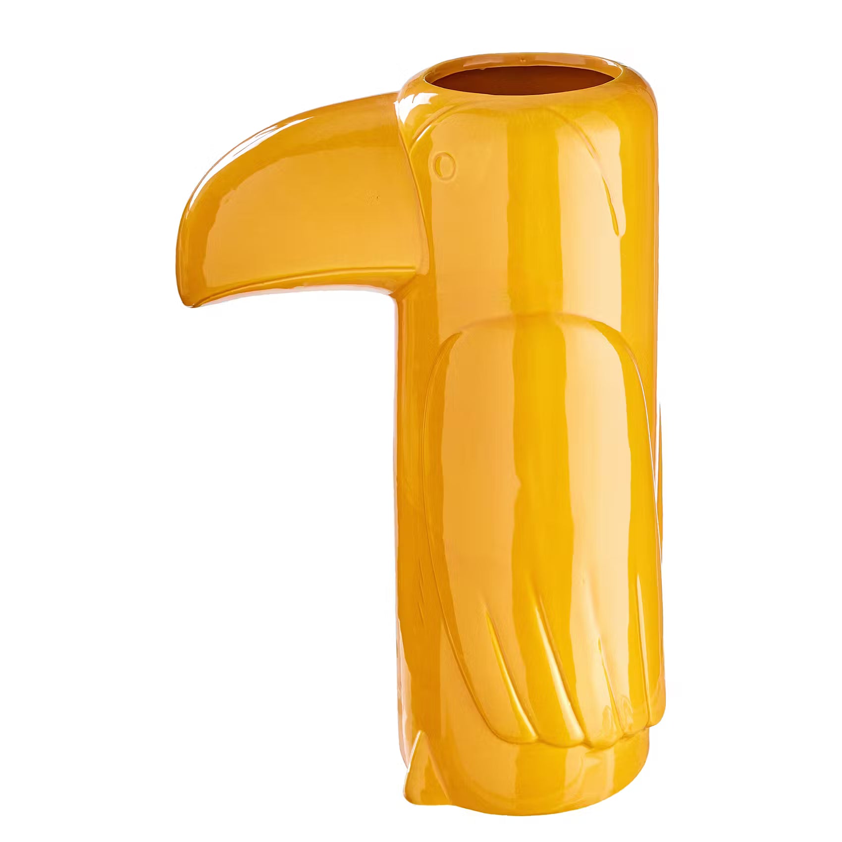 TUKI Vase Tukan - Steinzeug - Gelb