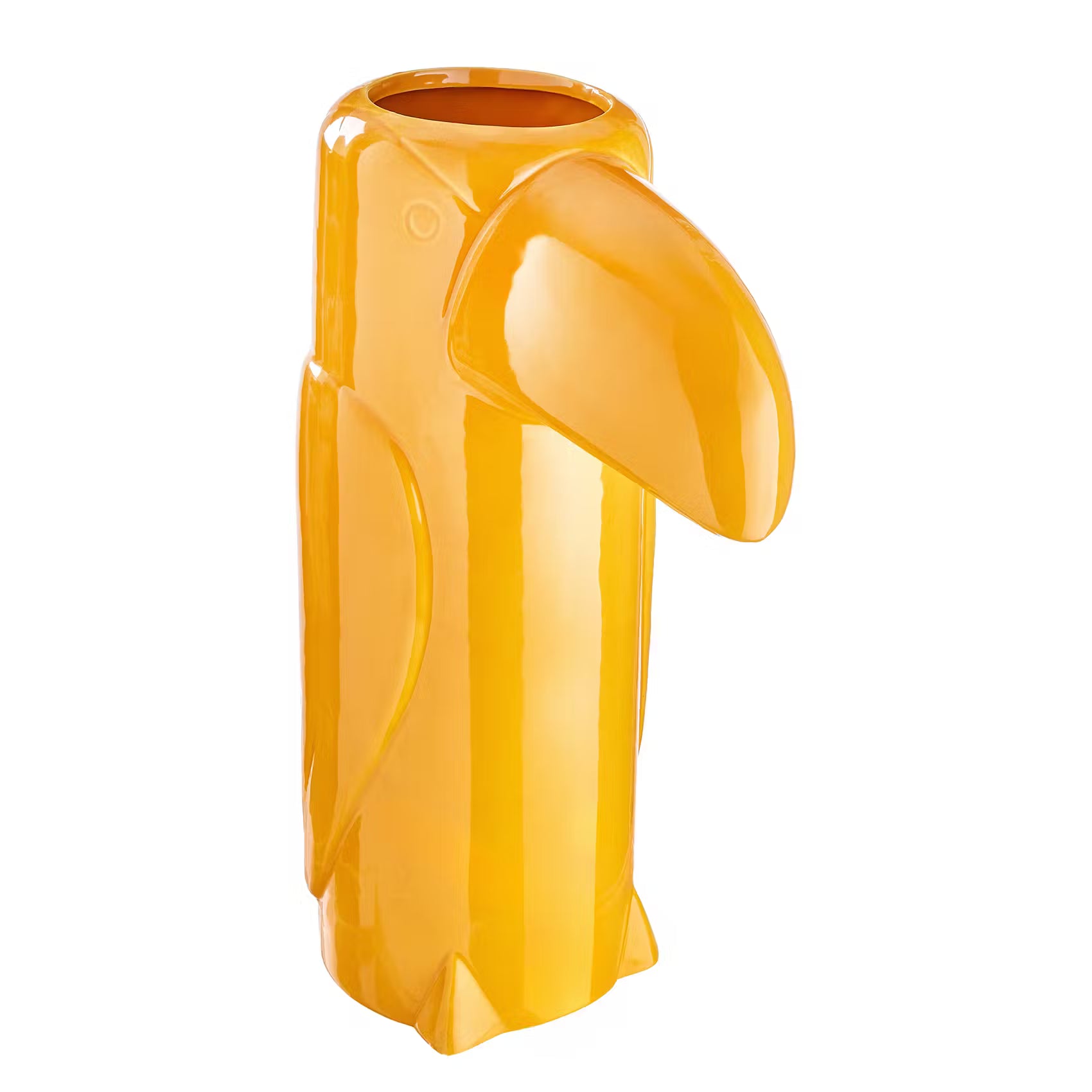 TUKI Vase Tukan - Steinzeug - Gelb