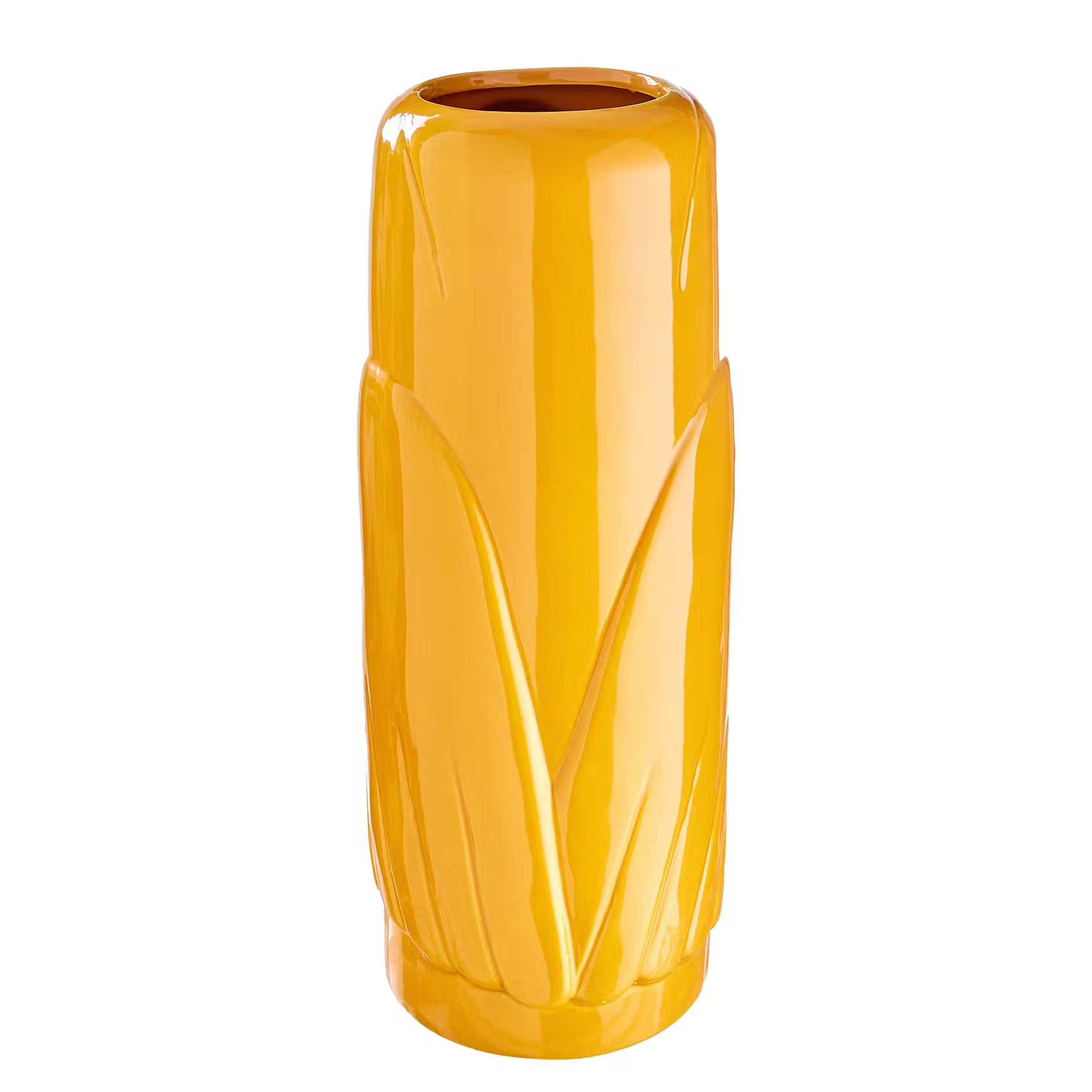 TUKI Vase Tukan - Steinzeug - Gelb