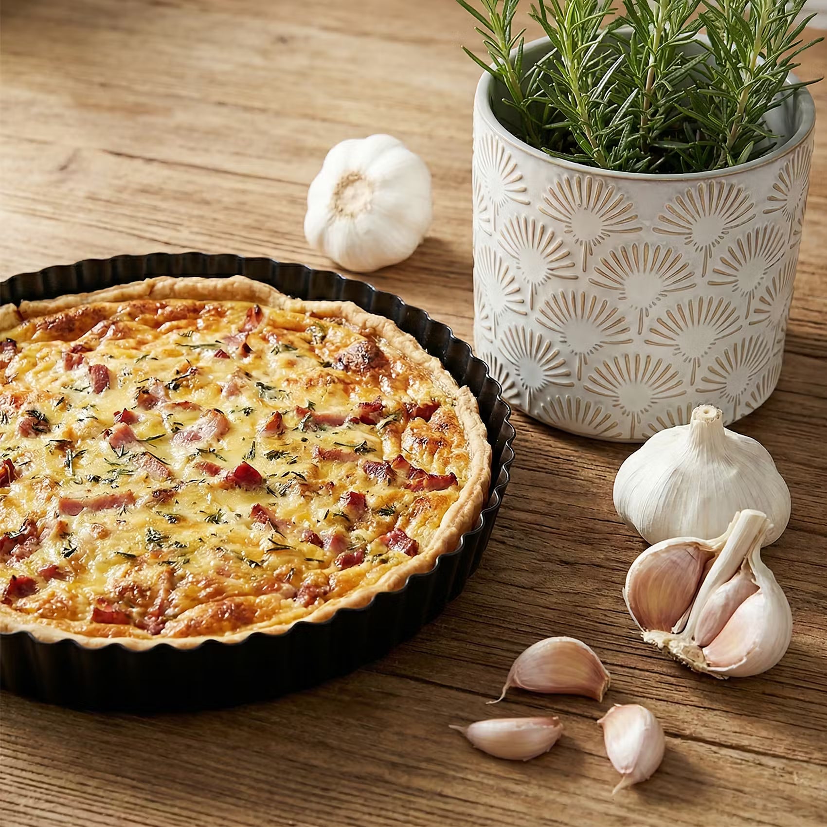 A LA TARTE Quiche-Backform - Karbonstahl - Schwarz