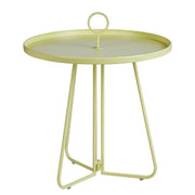 PORTER Beistelltisch mit Griff - Metall - Pastellgelb
