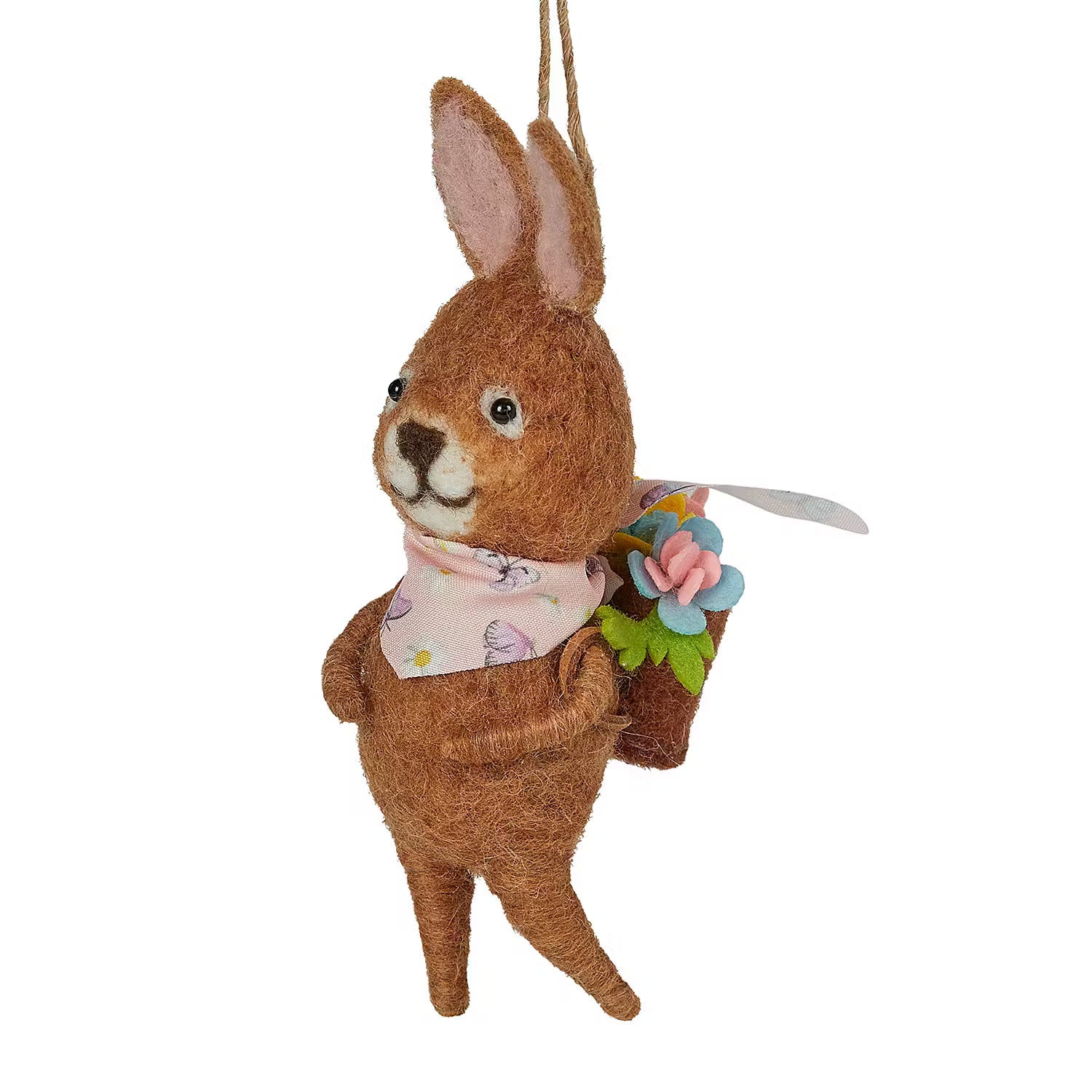 Anhänger FUNKY FRIENDS Häschen Rucksack - Filz - Braun