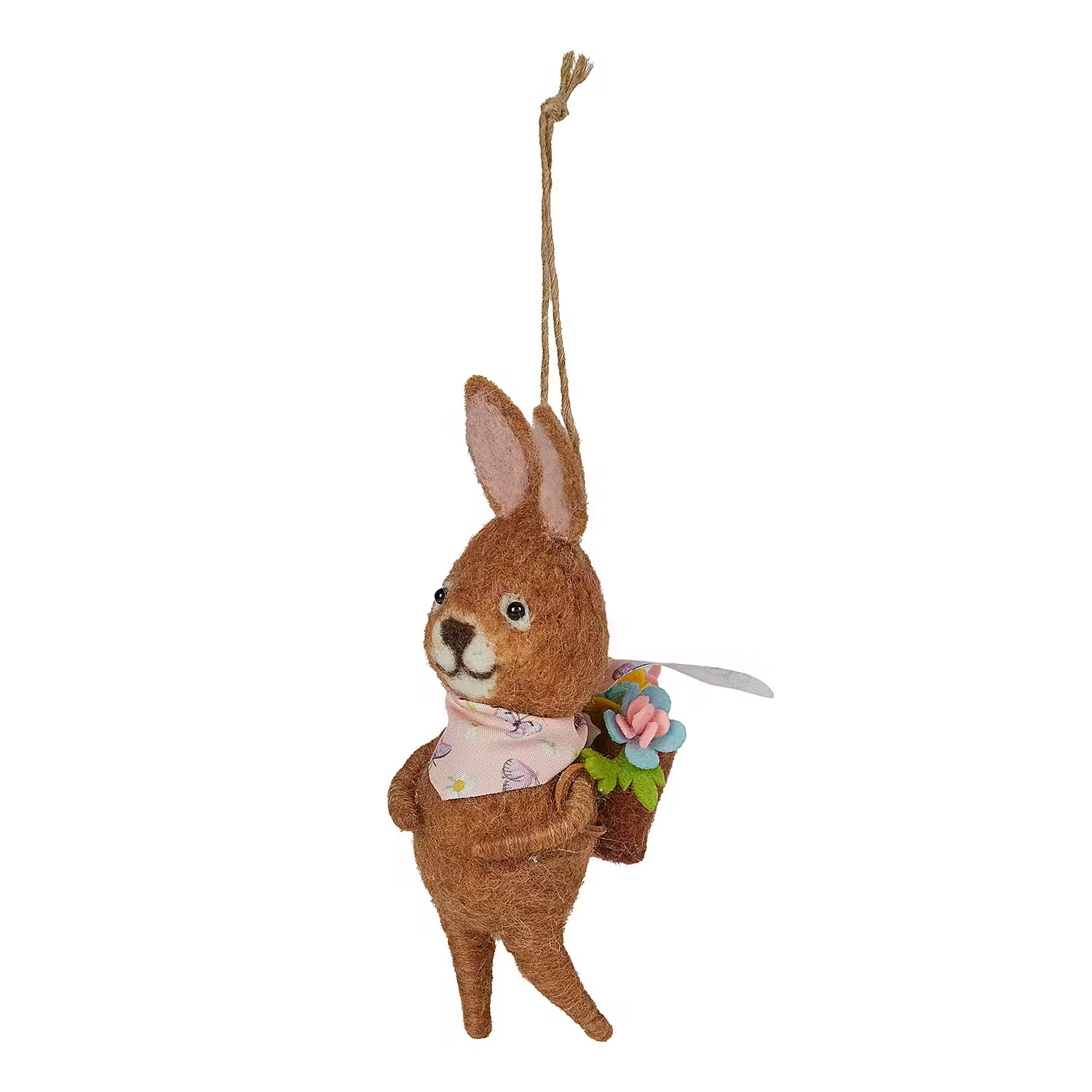 Anhänger FUNKY FRIENDS Häschen Rucksack - Filz - Braun