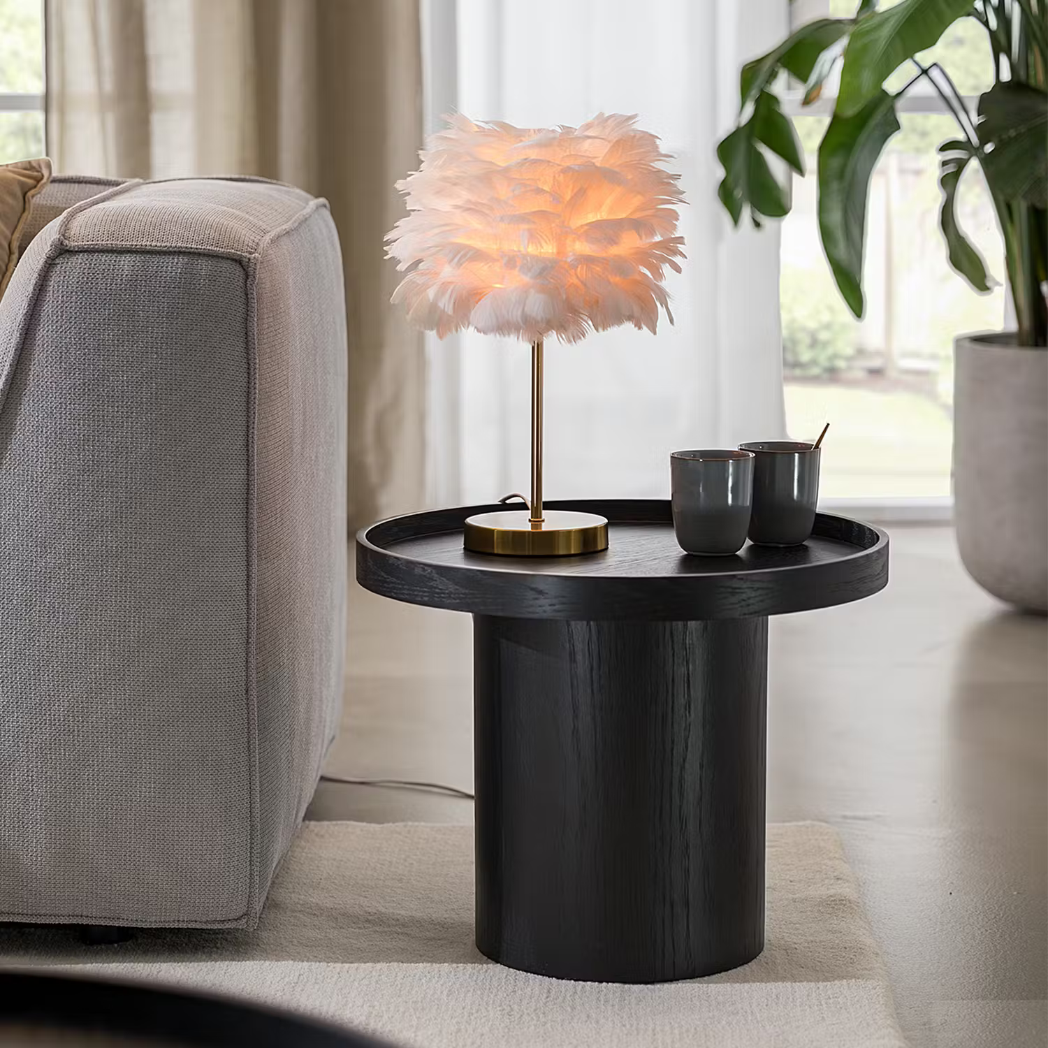 FIORELLA Tischleuchte Federn