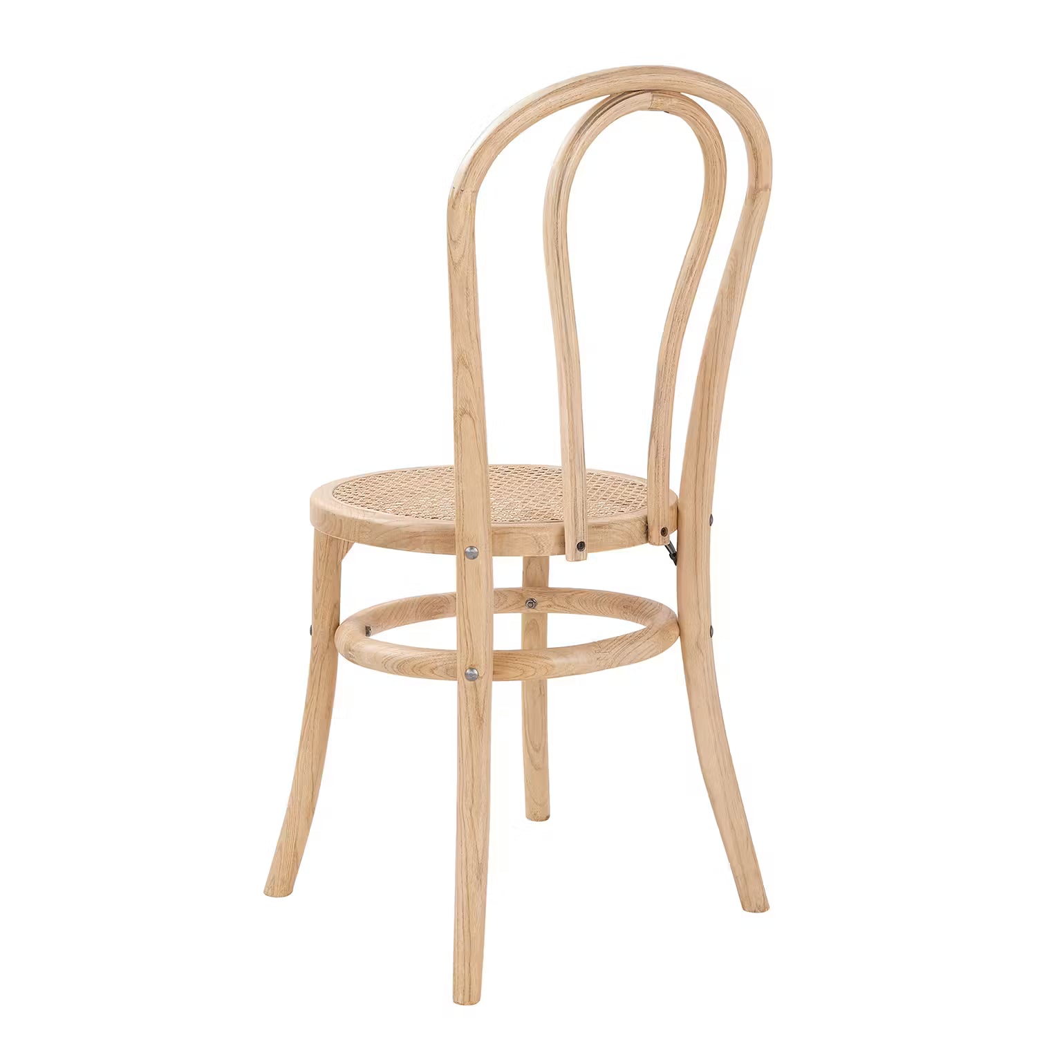 WIENER MELANGE Esszimmerstuhl 2er-Set - Ulmenholz / Rattan - Natur