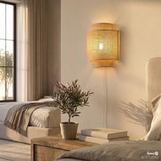 RAW LINEN Wandleuchte - Rattan - 1-falmmig