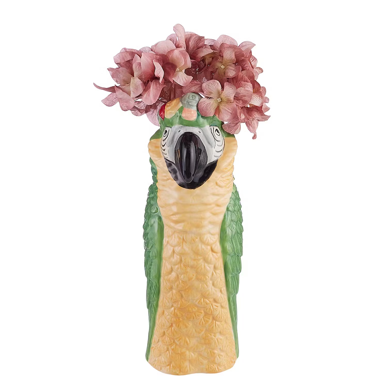 LORA Vase Papagei - Steingut - Grün