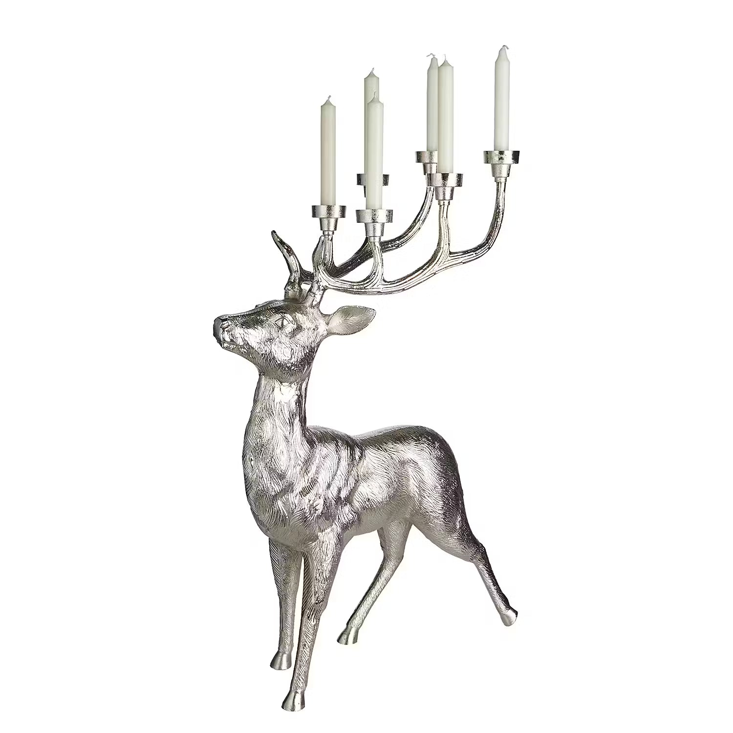 FOREST KING Kerzenhalter - Aluminium - Silber