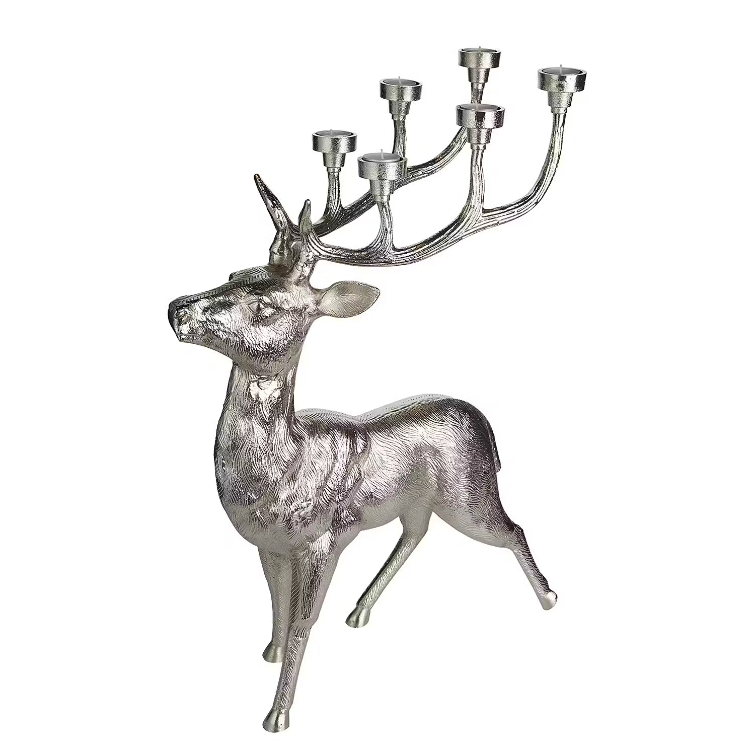 FOREST KING Kerzenhalter - Aluminium - Silber