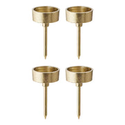 ADVENT Picker für Teelicht 4er-Set - Aluminium - Gold