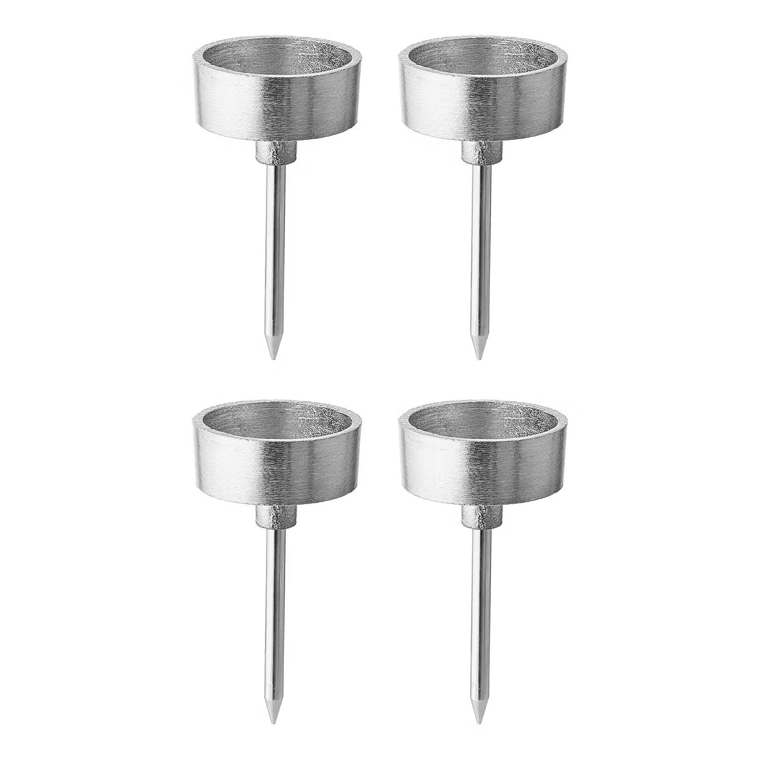 ADVENT Picker für Teelicht 4er-Set - Aluminium - Silber