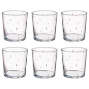 TREES Trinkglas 6er-Set - Glas - Gold