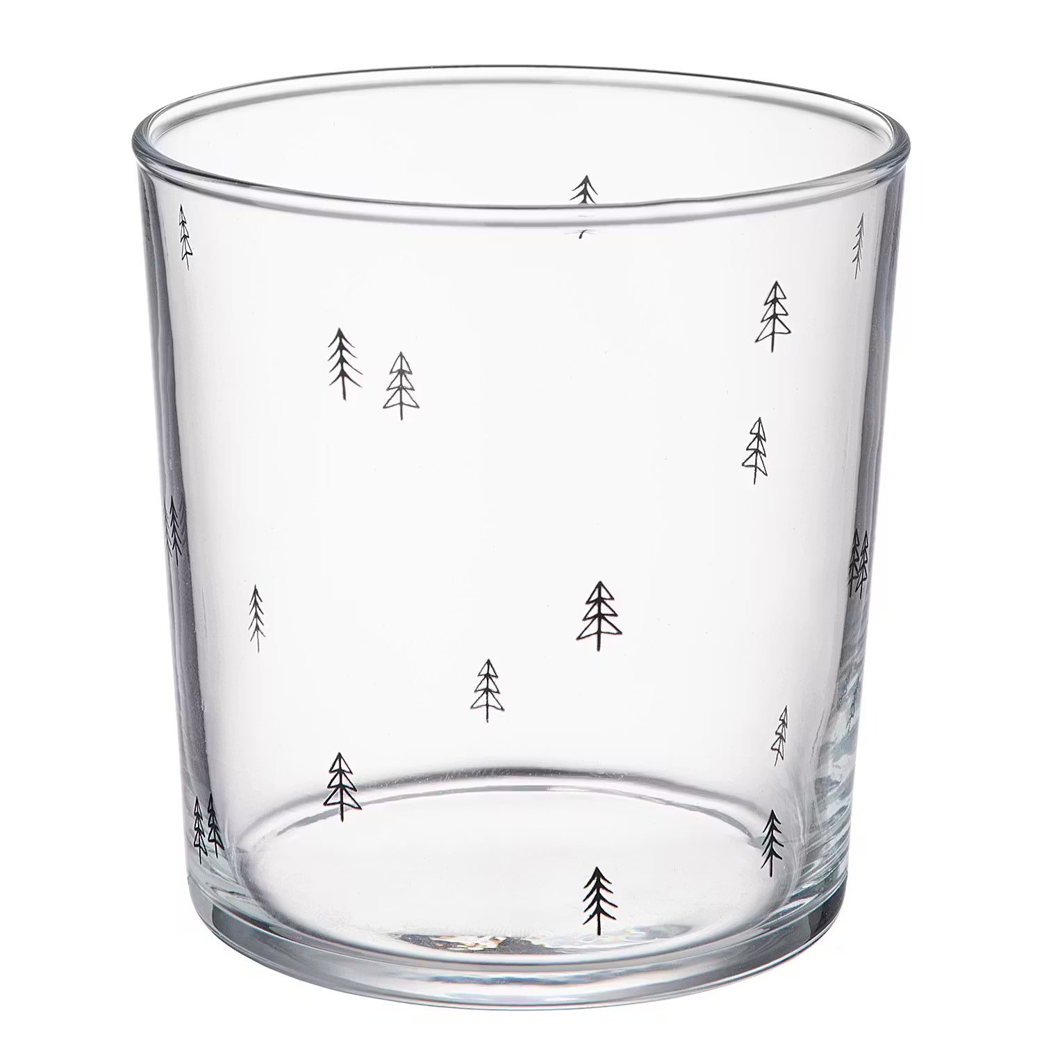 TREES Trinkglas 6er-Set - Glas - Schwarz