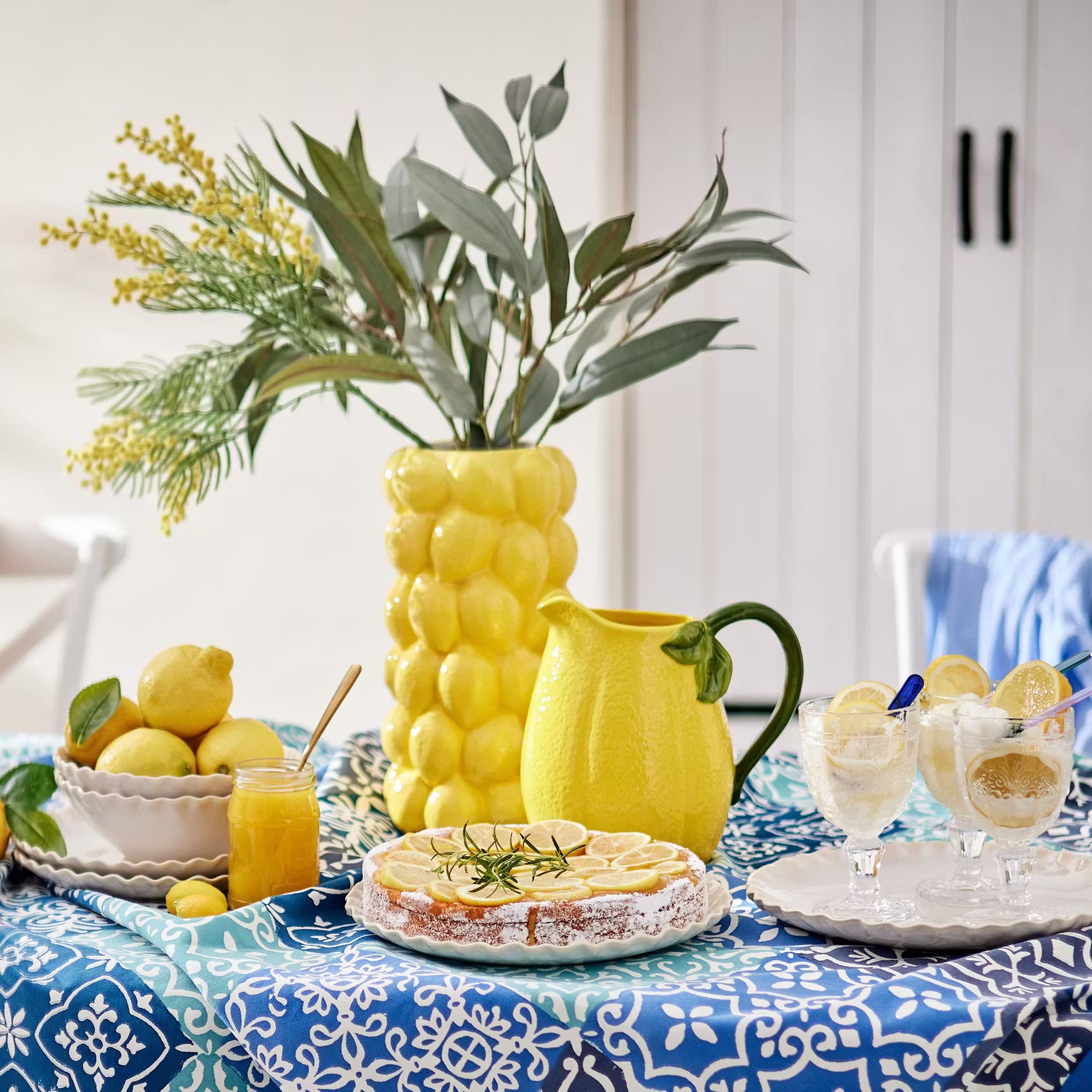 LEMON Vase - Dolomit - Gelb