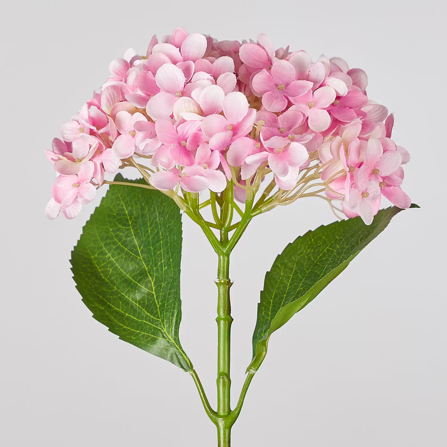 FLORISTA Kunstblume Hortensie - Polyester / Polyethylen / Draht - Rosa