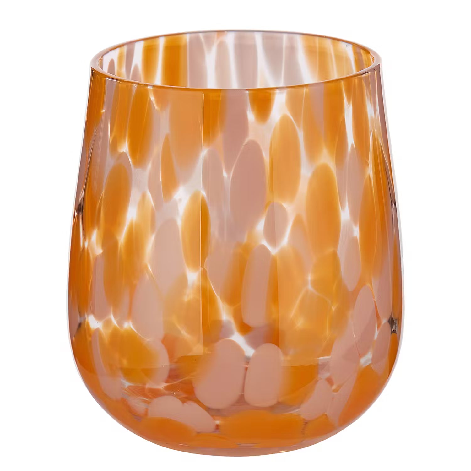CONFETTI Trinkglas 6er-Set - Klarglas - Orange