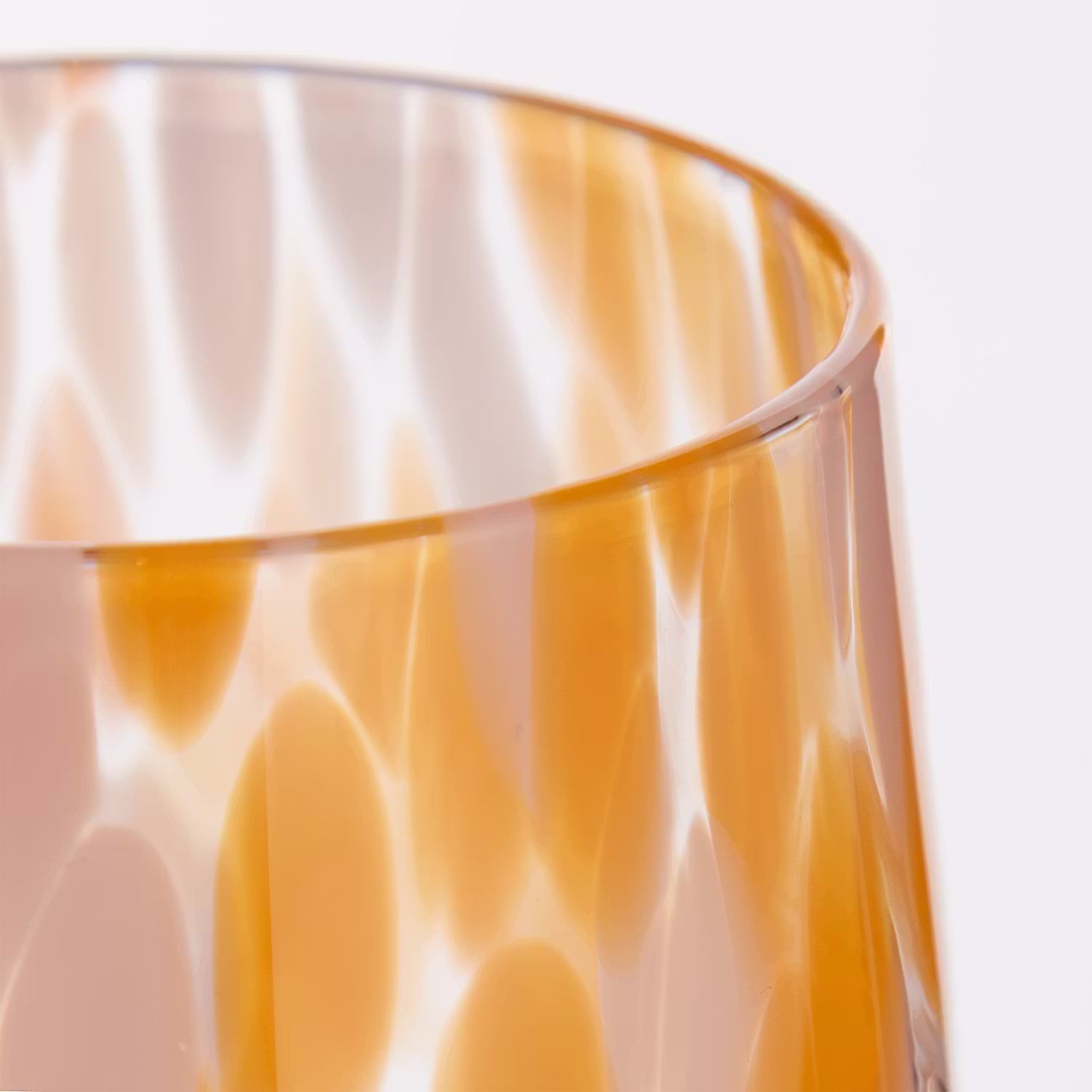CONFETTI Trinkglas 6er-Set - Klarglas - Orange