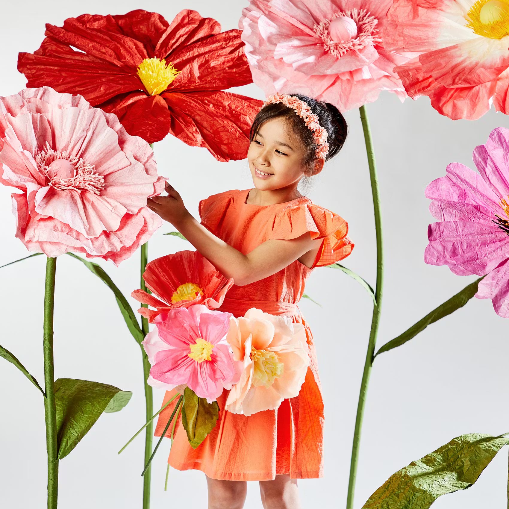 BLOOM Deko-Blume - Papier / Eisen - Rosa