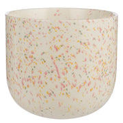 SPOT Blumenübertopf gesprenkelt - Steingut - Creme - 16 x 16 cm