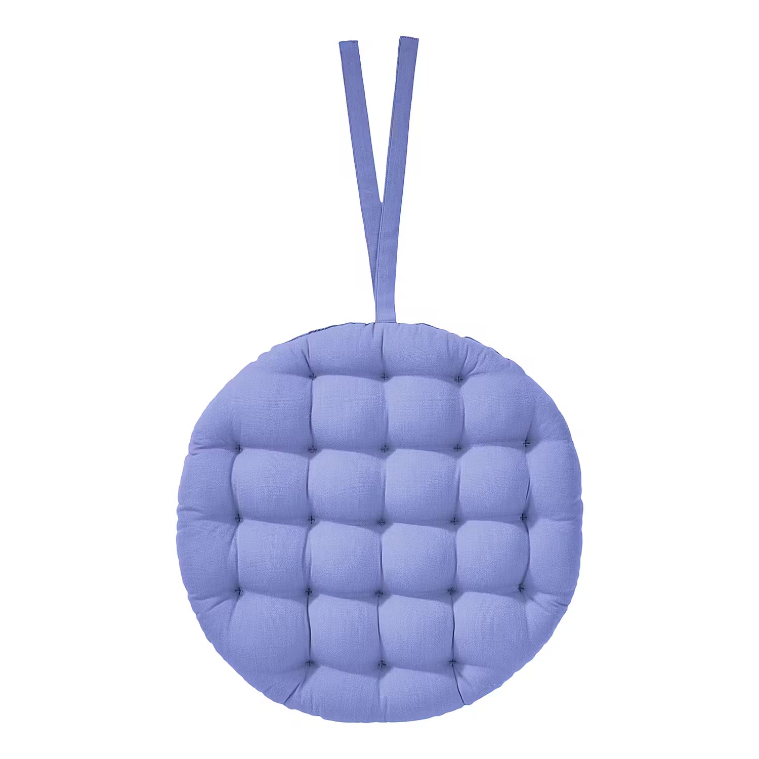 SOLID Stuhlkissen mit Bändern - Baumwolle / Polyester - Violett