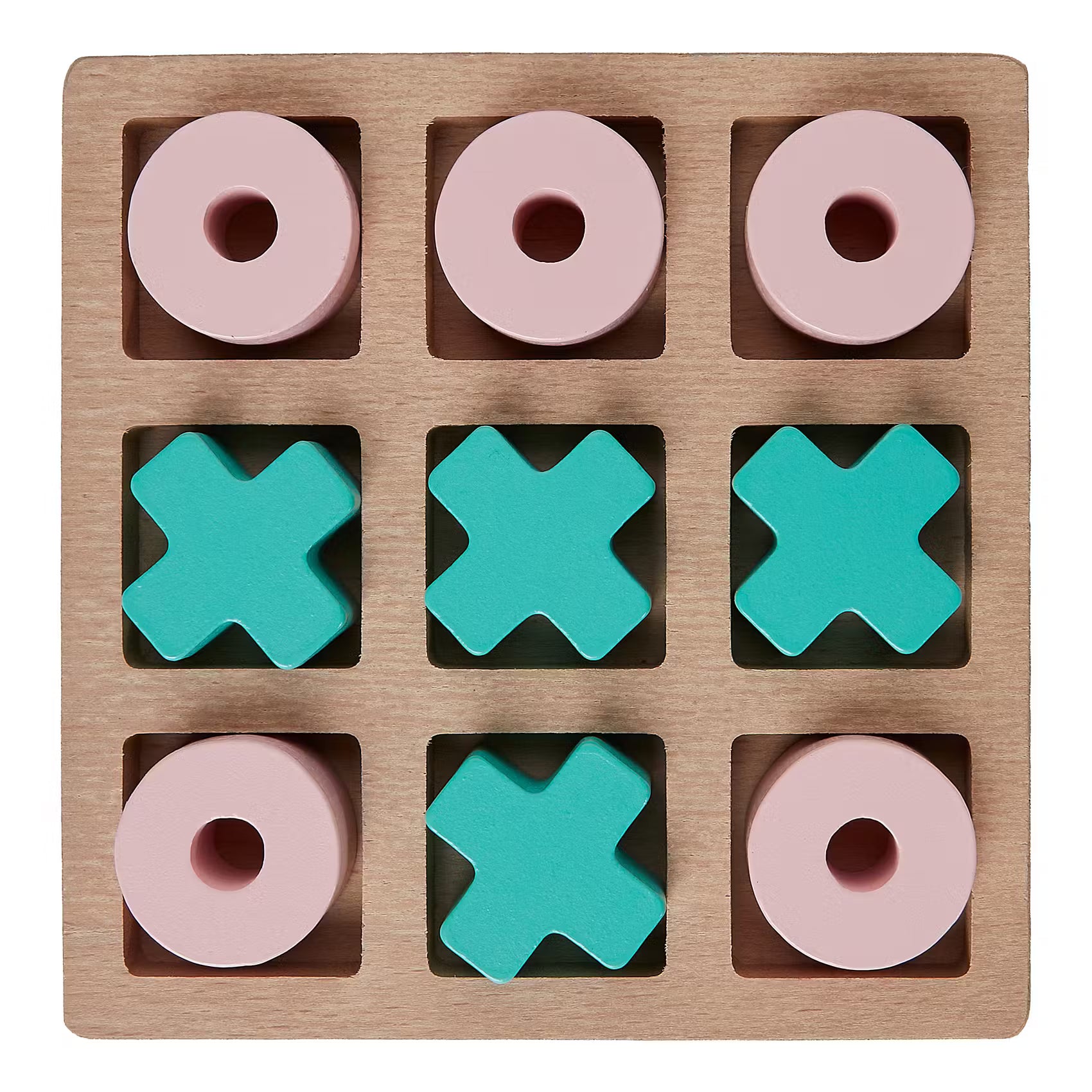 TICTACTOE Spiel-Set Tic Tac Toe - Holz - Bunt