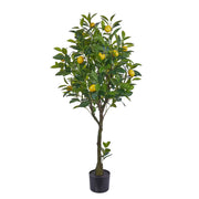 FLORISTA Kunstpflanze Zitronenbaum - Polyester / Polyethylen - Gelb