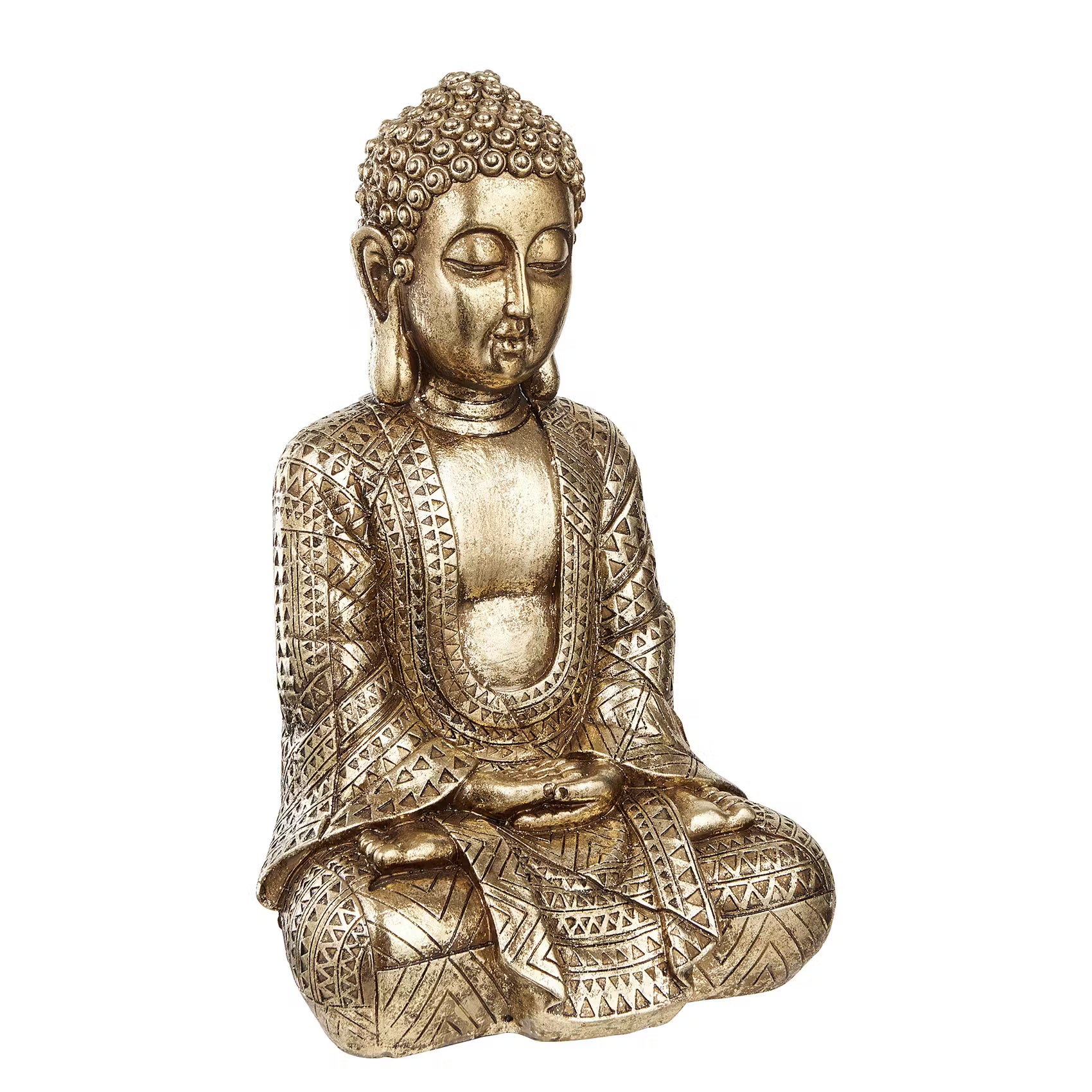 BUDDHA Deko-Figur - Polyresin - Gold