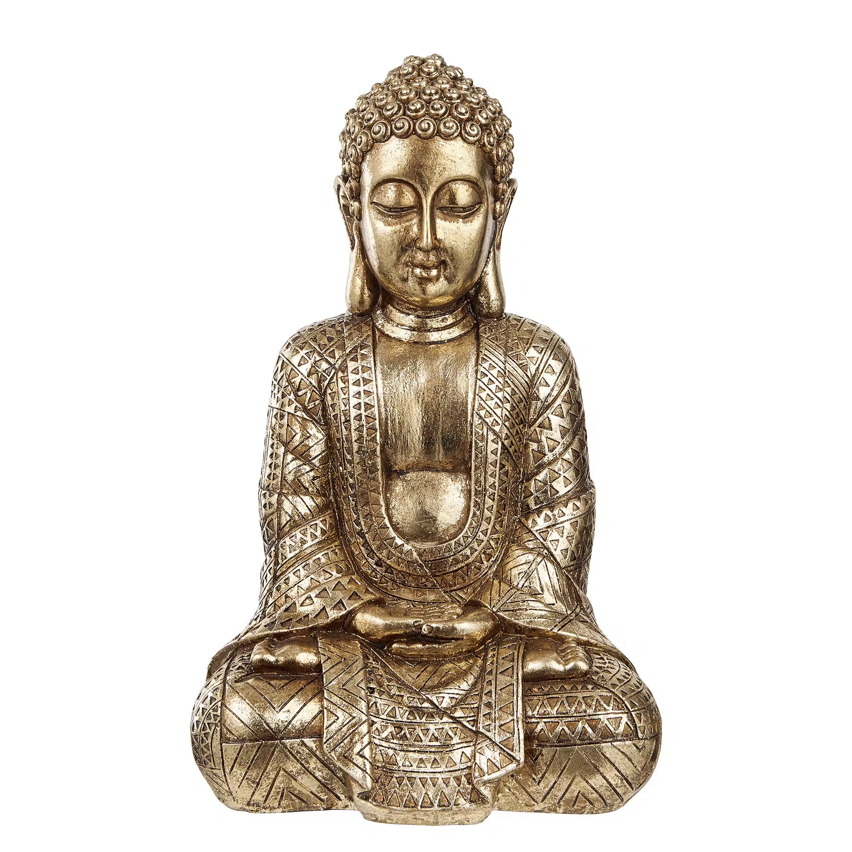BUDDHA Deko-Figur - Polyresin - Gold