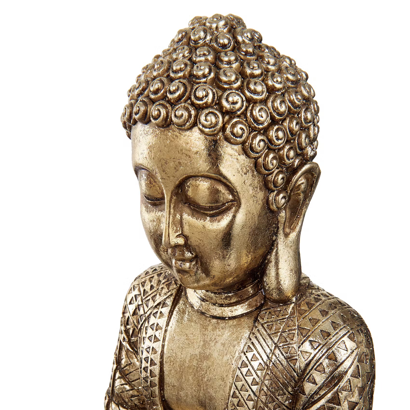BUDDHA Deko-Figur - Polyresin - Gold