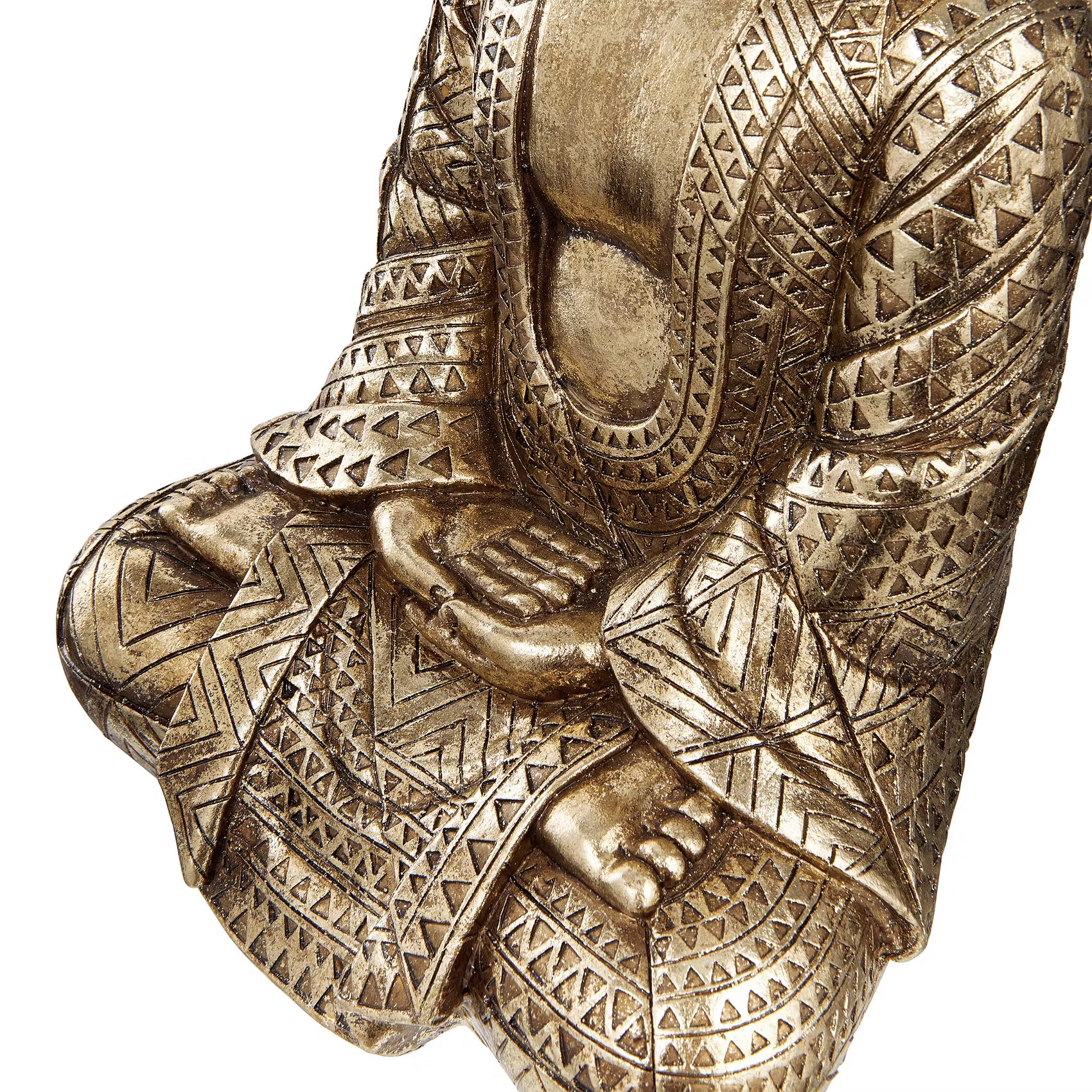 BUDDHA Deko-Figur - Polyresin - Gold