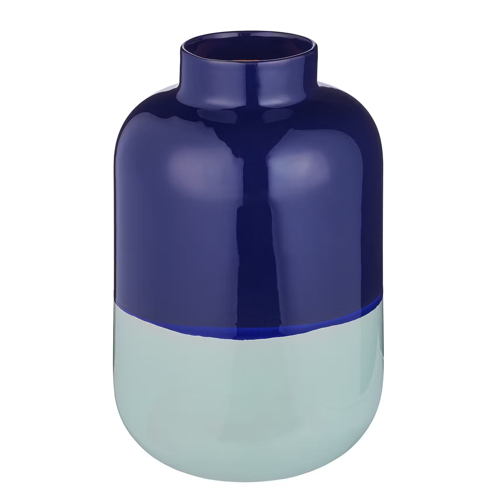 TWO TONE Vase - Terracotta - Dunkelblau