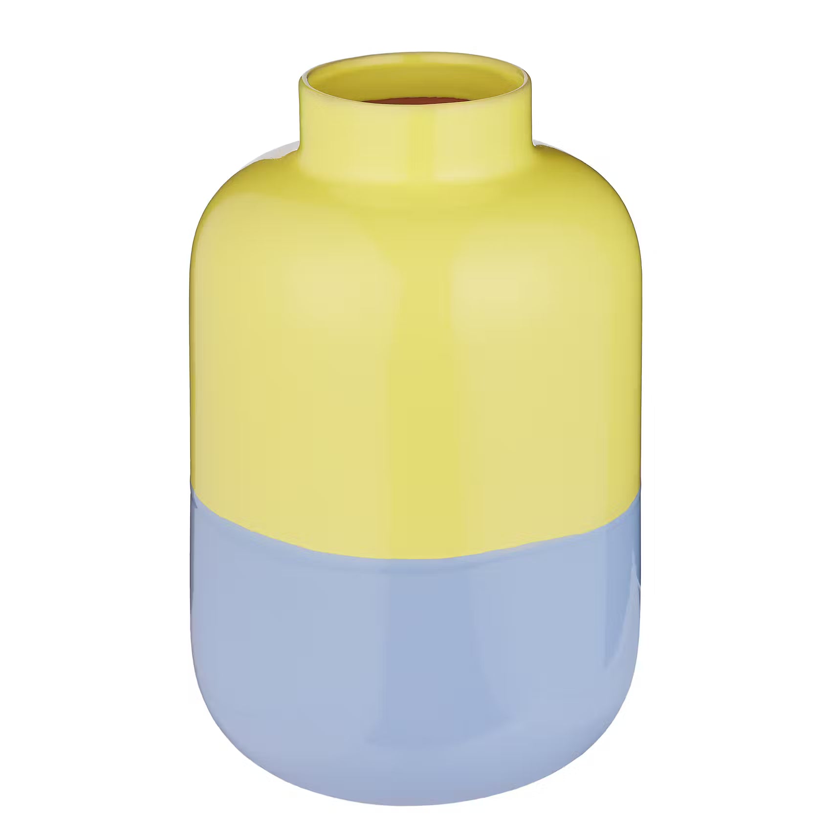TWO TONE Vase - Terracotta - Gelb