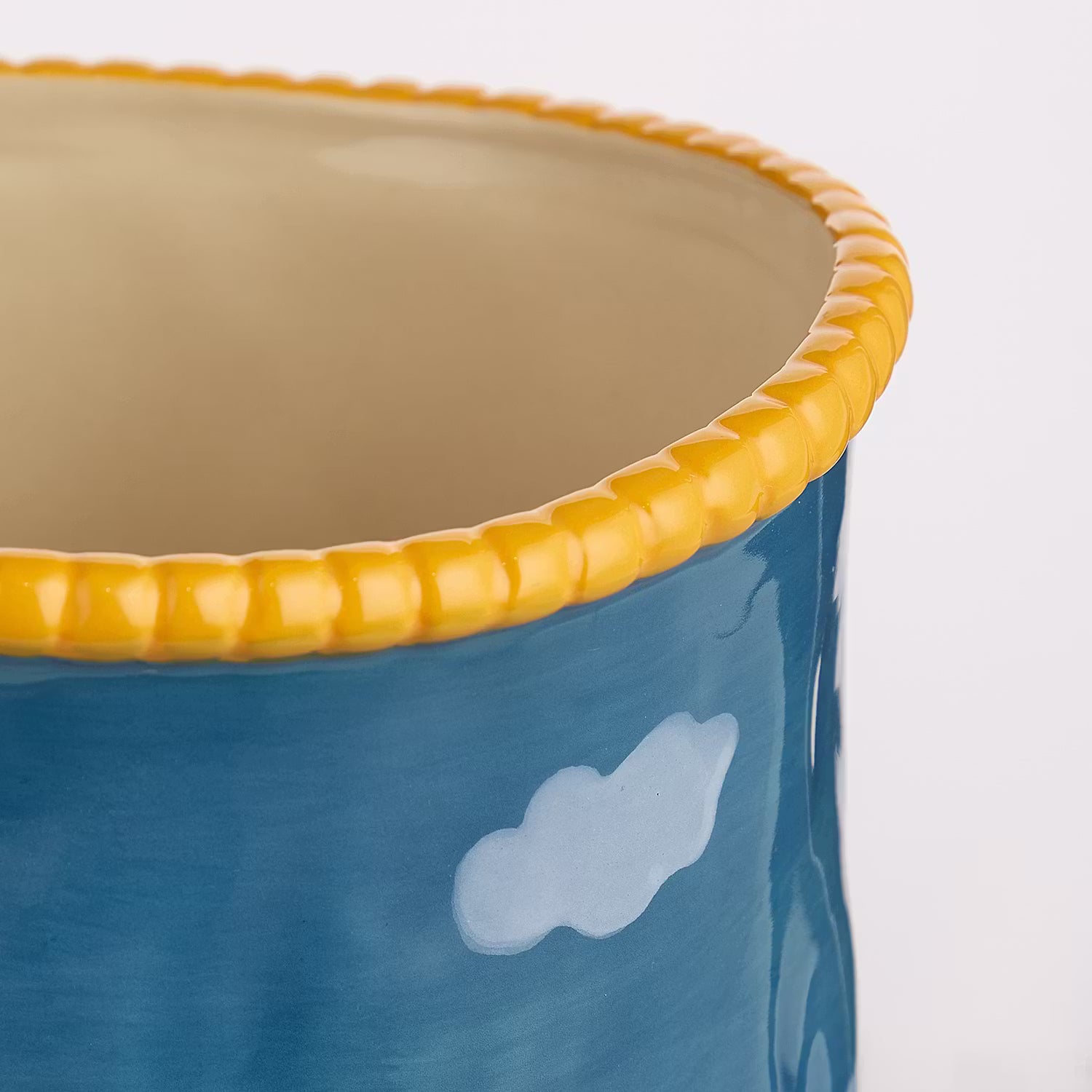 POTTERY Blumenübertopf - Steingut - Blau