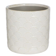 ARIA Blumenübertopf - Steingut - Creme
