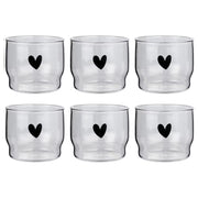LOVELY Trinkglas Herz 6er-Set