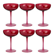 SICILIA Champagnerschale 6er-Set - Glas - Rot